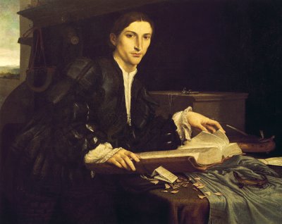 Ritratto di un giovane gentiluomo nel suo studio da Lorenzo Lotto