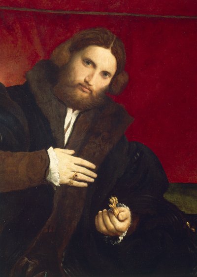Ritratto di gentiluomo con zampa di leone da Lorenzo Lotto