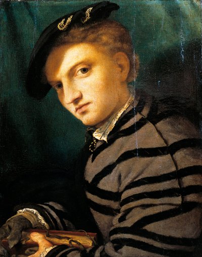 Ritratto di giovane uomo, olio su pannello, circa 1526 da Lorenzo Lotto