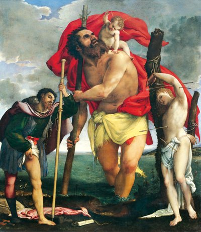 San Cristoforo tra i Santi Rocco e Sebastiano da Lorenzo Lotto