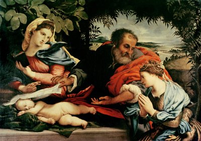La Sacra Famiglia con Santa Caterina d