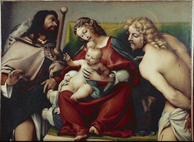 La Vergine con il Bambino con San Rocco e San Sebastiano da Lorenzo Lotto