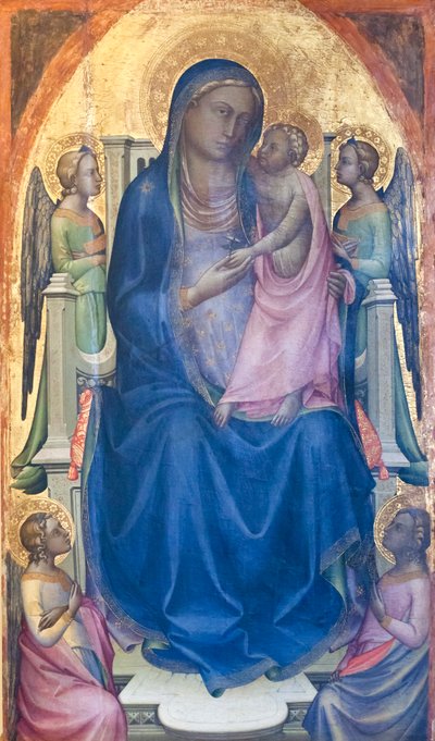 Vergine con bambino in trono con quattro angeli da Lorenzo Monaco