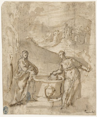 Cristo e la Samaritana da Lorenzo Pasinelli