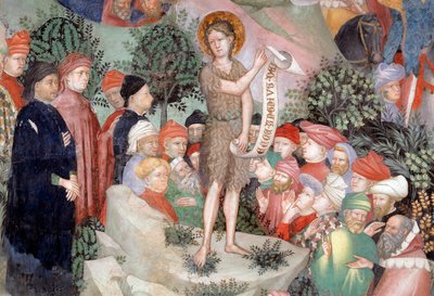 San Giovanni Battista predica (dettaglio) da Lorenzo Salimbeni