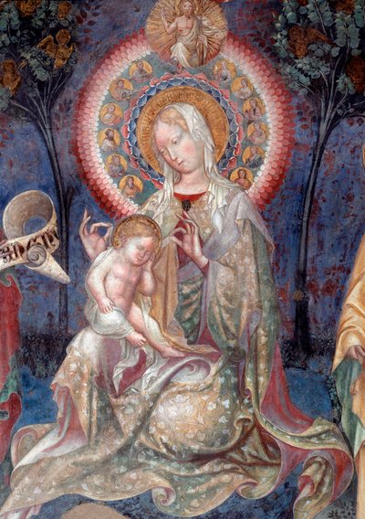 Vergine e Bambino con San Giovanni Battista e San Giacomo apostolo (dettaglio) da Lorenzo Salimbeni
