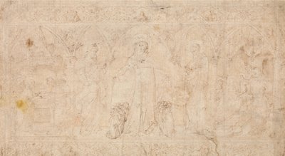 Progetto per un antependium: La Madonna della Misericordia con i santi Giovanni Battista da Lorenzo Veneziano.