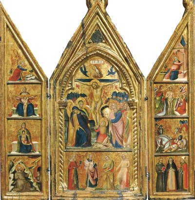 Trittico portatile con una crocifissione centrale da Lorenzo Veneziano
