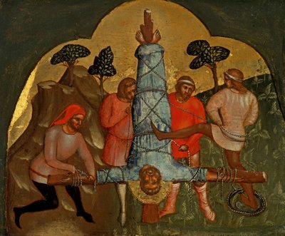 La crocifissione di Pietro Pannello Predella, ca 1370 da Lorenzo Veneziano