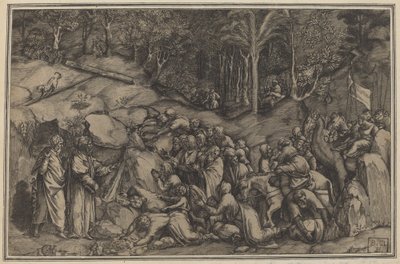 Mosè colpisce la roccia da Lorenzo de Musi