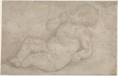 Studio per un bambino Gesù sdraiato da Lorenzo di Credi (attributed to)