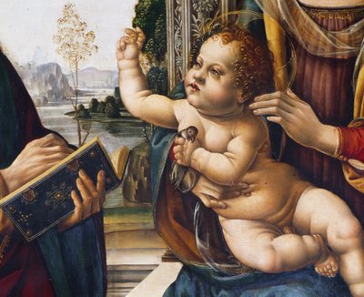 Gesù Bambino (dettaglio) da Lorenzo di Credi