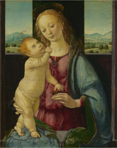 Madonna e Bambino con un Melograno da Lorenzo di Credi