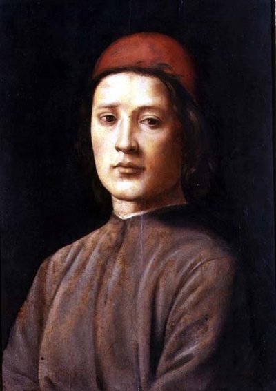 Ritratto di un giovane con un berretto rosso da Lorenzo di Credi