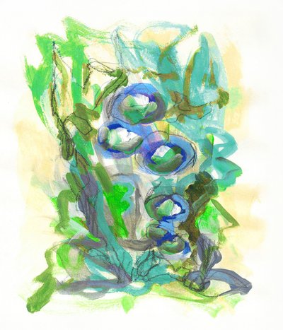 Fiori verdi e blu da Lori Ann Folz
