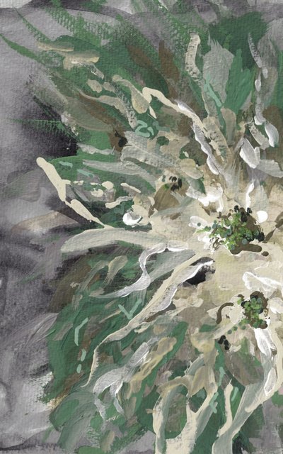 Astratto floreale verde da Lori Ann Folz