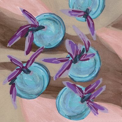 Fiori viola e blu da Lori Ann Folz