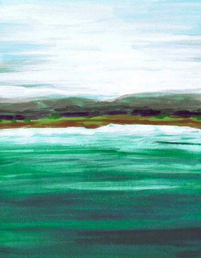 Paesaggio marino verde e sereno da Lori Ann Folz