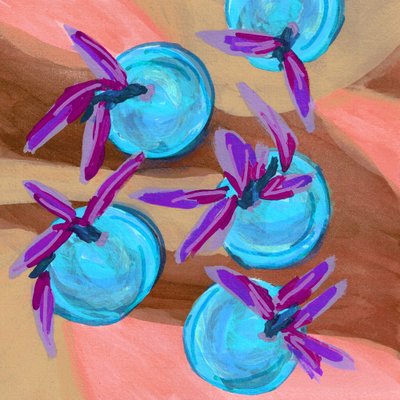 Natura morta floreale dai colori vivaci da Lori Ann Folz