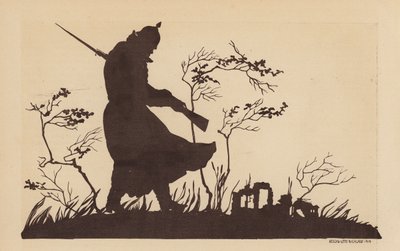 Silhouette di un soldato tedesco, Prima Guerra Mondiale da Lotte Nicklass