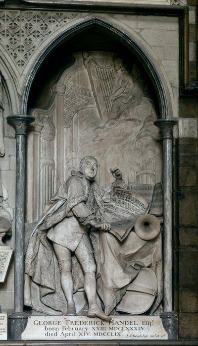 Tomba di Georg Friedrich Haendel (marmo) da Louis-Francois (1702-62) Roubillac