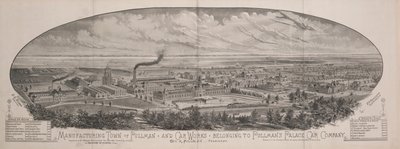 Città manifatturiera di Pullman e fabbriche di carrozze appartenenti alla Pullman