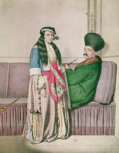 Un principe armeno e sua moglie, inciso da Lemercier per 