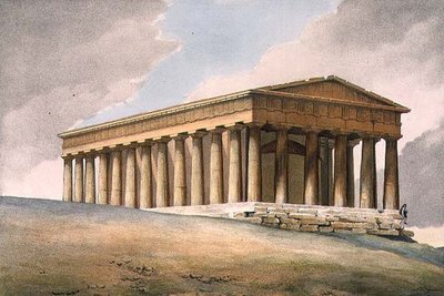 Il tempio di Teseo ad Atene da Louis (after) Dupre