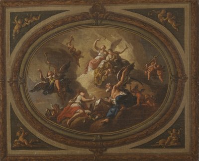 Schizzo per un soffitto ovale, c.1705 da Louis (after) Laguerre