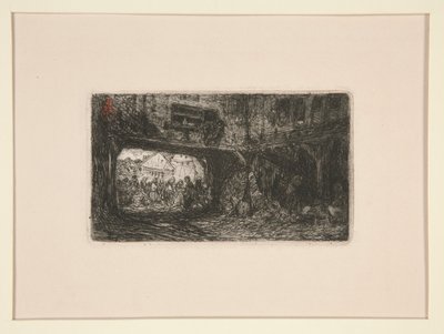 Cortile con passaggio da Louis Adolphe Hervier