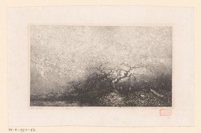 Paesaggio con un albero vicino a uno stagno da Louis Adolphe Hervier