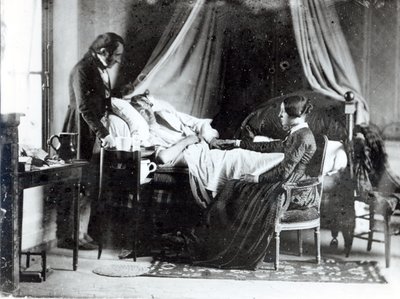 La visita del dottore al paziente, c.1840-50 da Louis Adolphe Humbert de Mollard