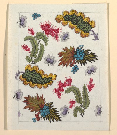 Disegno Floreale per Tessuto Stampato da Louis Albert DuBois