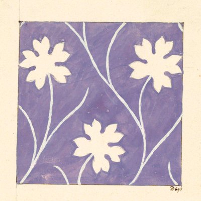 Disegno floreale per tessuto stampato da Louis Albert DuBois