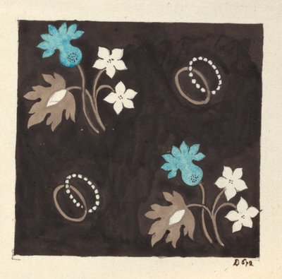 Disegno floreale per tessuto stampato da Louis Albert DuBois