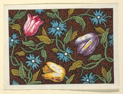 Disegno floreale per tessuti stampati da Louis Albert DuBois