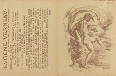 Nudo danzante e pubblicità per "Estampes décoratives" di Eugène Verneau [verso] da Louis Anquetin