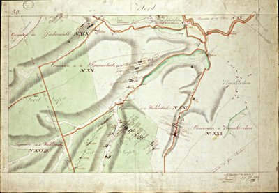 Atlante delle concessioni del terreno carbonifero della Saar di Beaunier & Calmelet, ingegneri del corpo delle miniere da Louis Antoine Beaunier