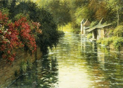 Paesaggio fluviale francese da Louis Aston Knight