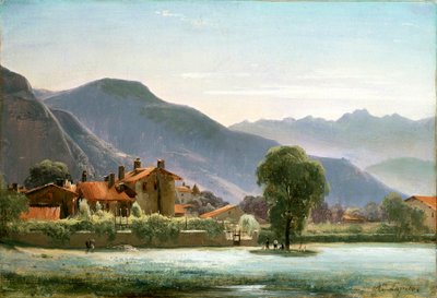 Villaggio ai piedi delle colline da Louis Auguste Lapito