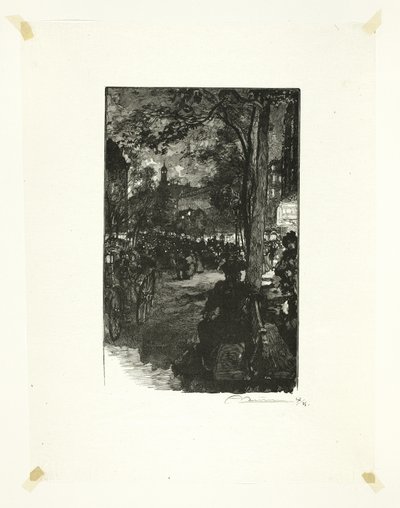 Boulevard Montmartre, sera, tavola quindici da Le Long de la Seine et des Boulevards da Louis Auguste Lepère