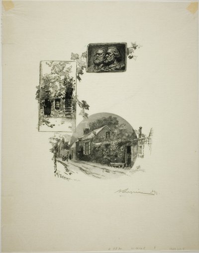 Ingresso allo studio di Rousseau e alla casa Millet da Louis Auguste Lepère