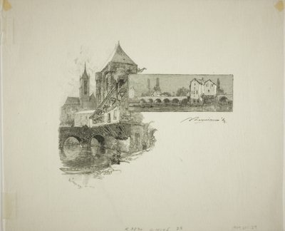 Moret: il mulino a legna da Louis Auguste Lepère