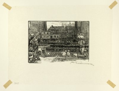 Scaricatori di gesso, tavola tre da Le Long de la Seine et des Boulevards da Louis Auguste Lepère