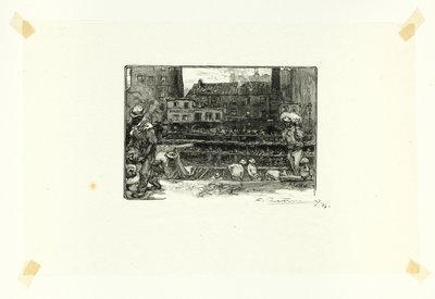 Scaricatori di gesso, tavola tre da Le Long de la Seine et des Boulevards da Louis Auguste Lepère
