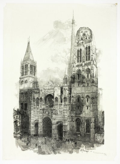 Cattedrale di Rouen da Louis Auguste Lepère