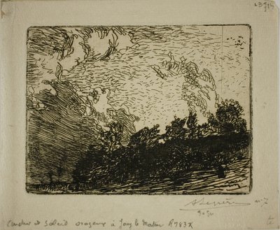 Tramonto tempestoso, Jouy-le-Moutier da Louis Auguste Lepère