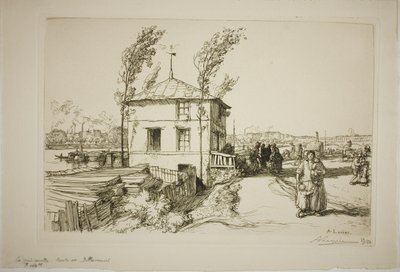 Taverna sulla strada per Billancourt da Louis Auguste Lepère