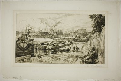 La Senna alla foce del Canal Saint-Martin da Louis Auguste Lepère