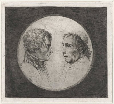 Coclers, L B, Doppio ritratto di Napoleone e Papa Pio VII (ca1805, Rijksmuseum) da Louis Bernard Coclers